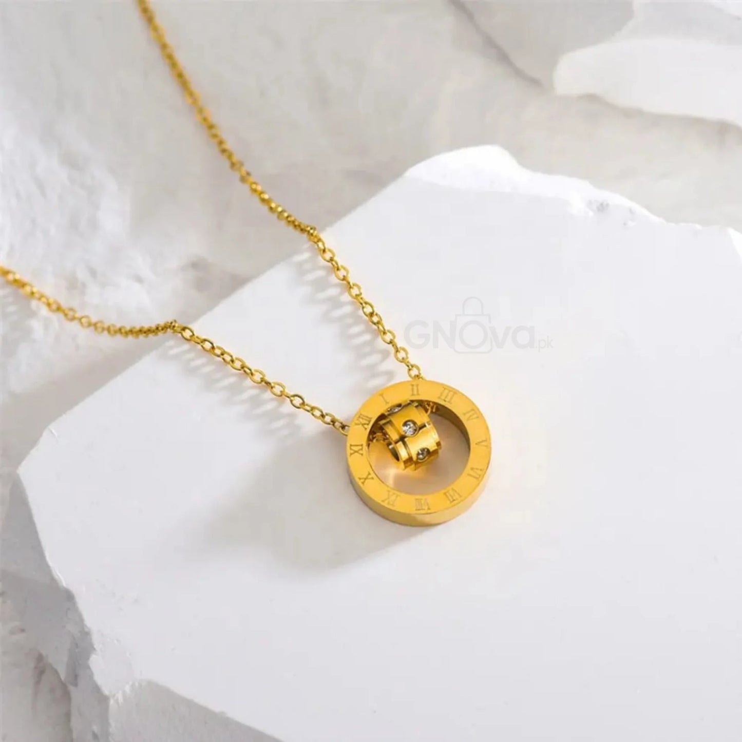 Roman Rotating Pendant Necklace