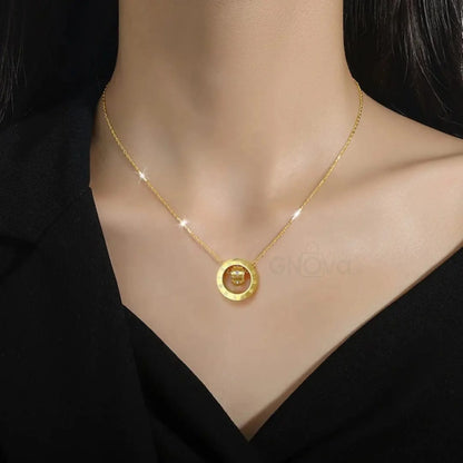 Roman Rotating Pendant Necklace