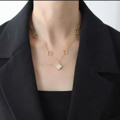 Elegant Clover Charm Necklace – Premium Stainless Steel
