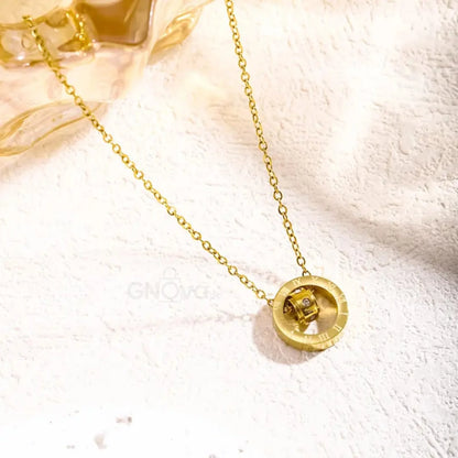 Roman Rotating Pendant Necklace