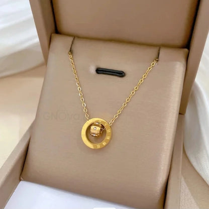 Roman Rotating Pendant Necklace