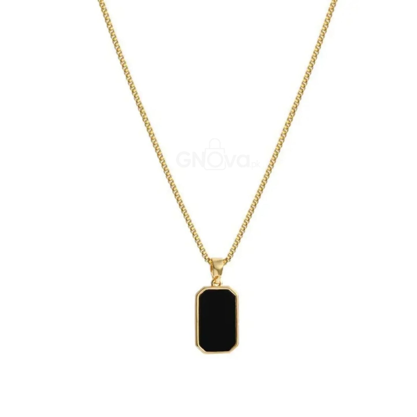 Classic Box Pendant Chain – Minimal Everyday Necklace