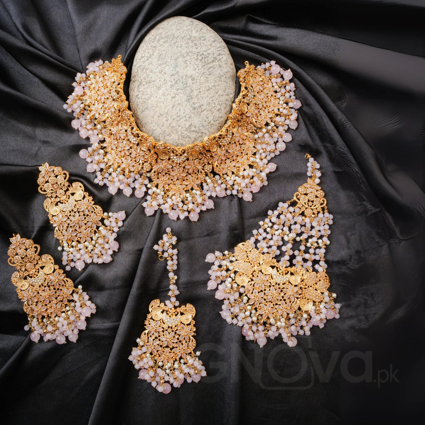 Luxury Bridal Choker Set – 4 Piece Traditional Jewelry Collection