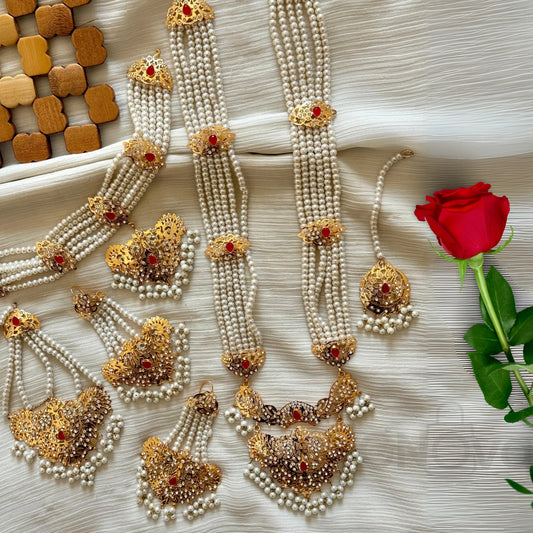 Elegant Multi-Layer Pearl Bridal Jewelry Set