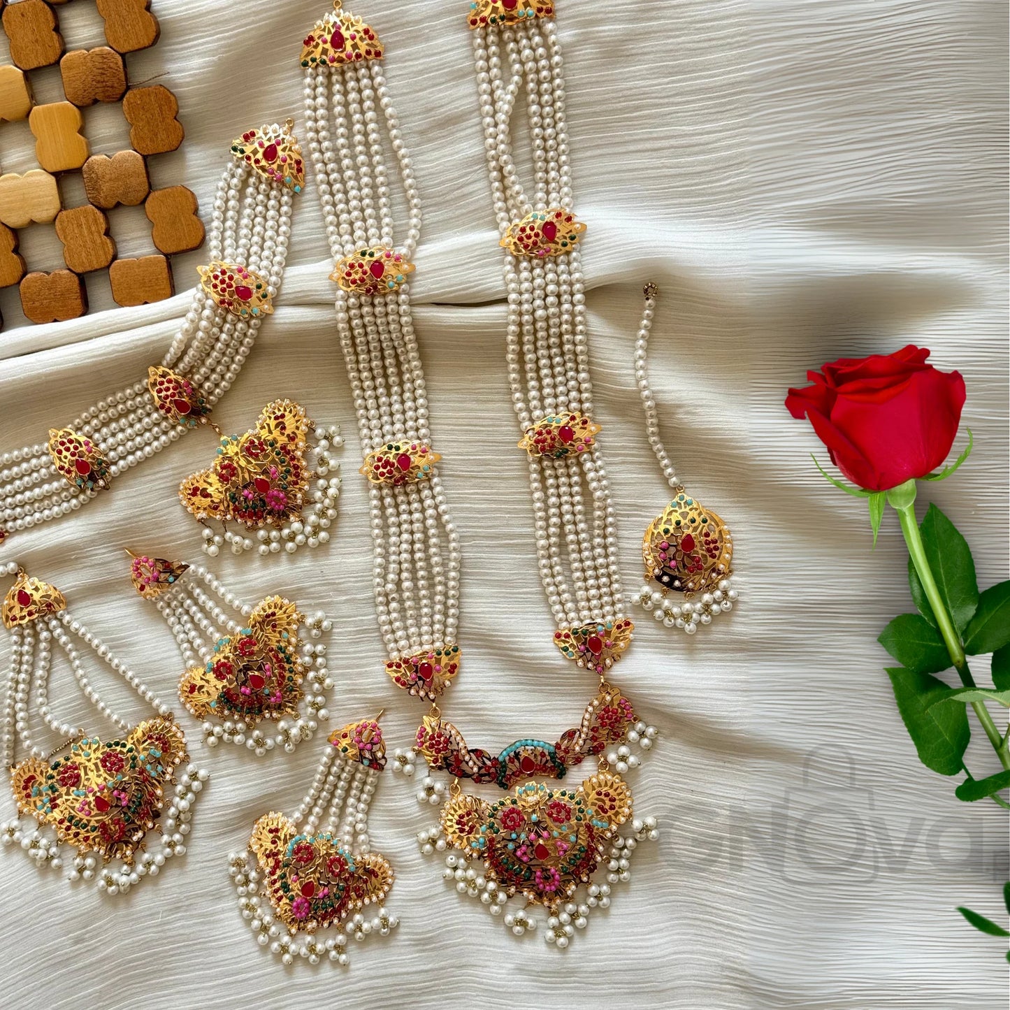 Elegant Multi-Layer Pearl Bridal Jewelry Set